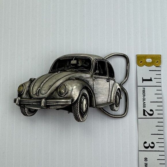 Vintage 1980 VW Volkswagen Bug Beetle Brassworks Belt Buckle by Bergamot - Picture 10 of 11